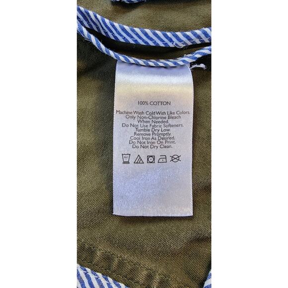Eddie Bauer Jacket Womens 4 Green Legend Wash Two Button Lightweight Casual Work - Picture 12 of 14